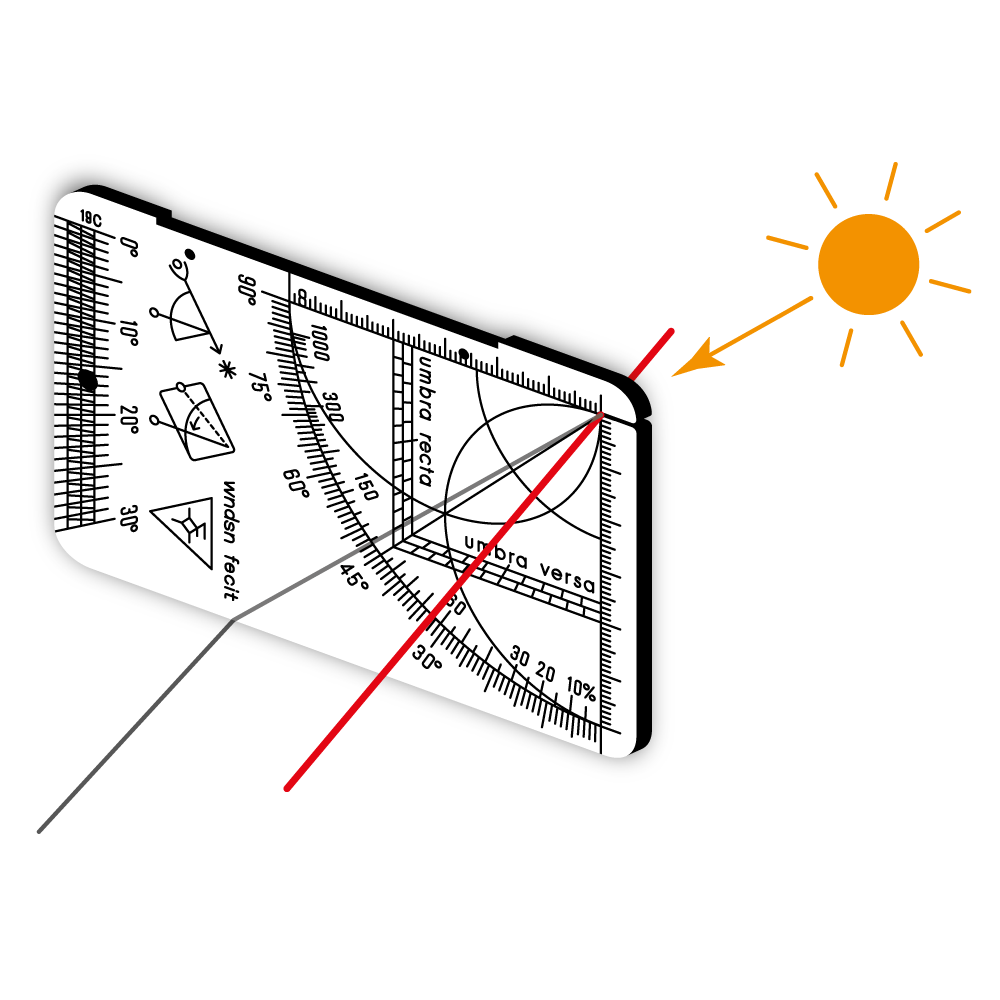 Sun altitude via gnomon